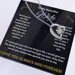 To My Beautiful Wife - I Love You Forever Necklace