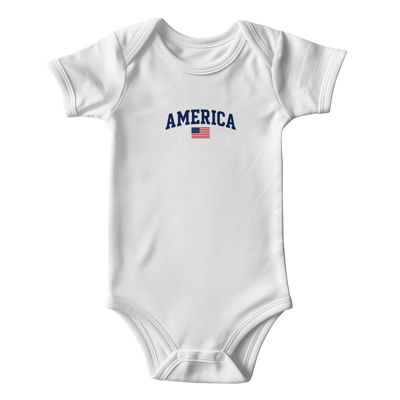 Onesie America with Flag