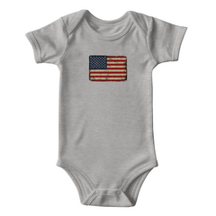 Onesie Distressed American Flag