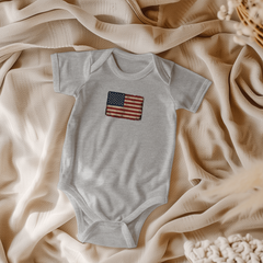 Onesie Distressed American Flag