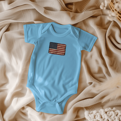 Onesie Distressed American Flag