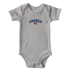 Onesie America with Flag