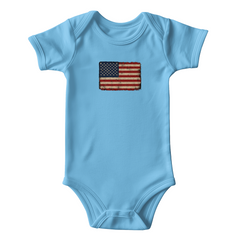 Onesie Distressed American Flag