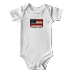 Onesie Distressed American Flag