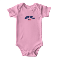 Onesie America with Flag