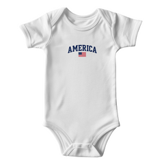 Onesie America with Flag