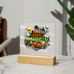 Happy Halloween LED Acrylic Plaque