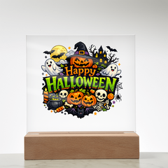 Happy Halloween LED Acrylic Plaque