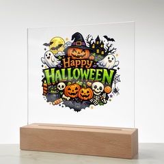 Happy Halloween LED Acrylic Plaque