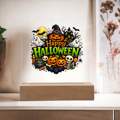 Happy Halloween LED Acrylic Plaque