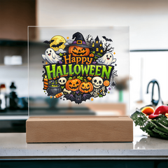 Happy Halloween LED Acrylic Plaque