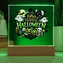 Happy Halloween LED Acrylic Plaque