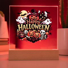 Happy Halloween LED Acrylic Plaque