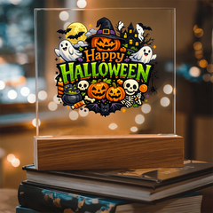 Happy Halloween LED Acrylic Plaque