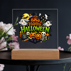 Happy Halloween LED Acrylic Plaque