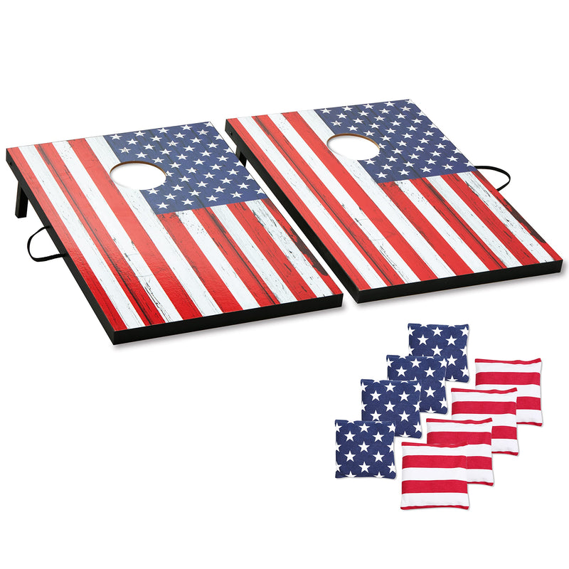 American Flag Cornhole Outdoor Games Set