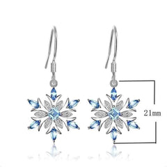 White Diamond Star Earrings