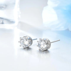 Crown Studded Zircon Earrings