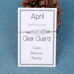 Birthstone Bracelet Amorphous Stone with Loose Stones